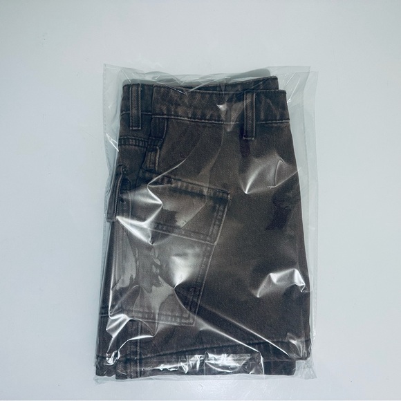 Princess Polly Zakai Cargo Denim Mini Skirt, Brown, Women’s Size 2, NWT - Picture 16 of 16